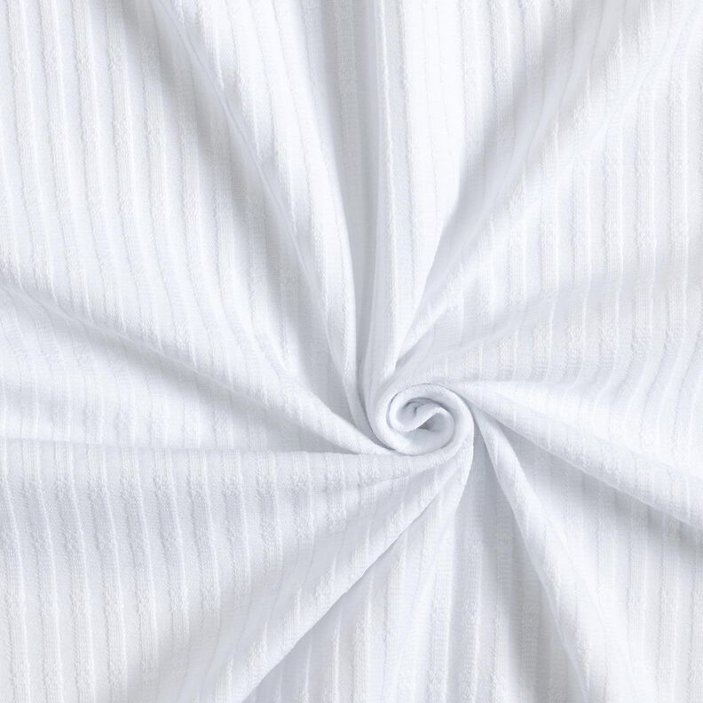 Jersey canelado Padrão tricotado – branco,  image number 3