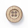Botão de madeira, 4 furos – natural,  thumbnail number 1