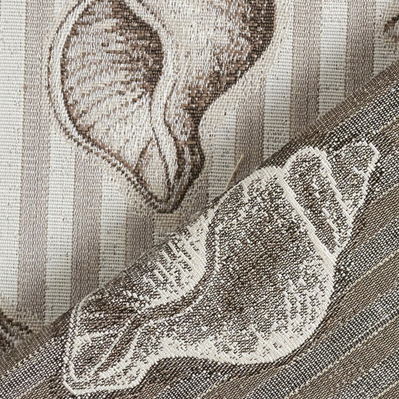Tecido para decoração Gobelina bivalves – cinzento claro,  image number 4