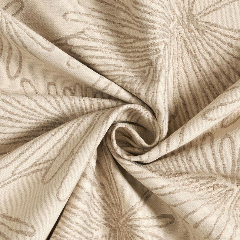 Tecido para decora&ccedil;&atilde;o Jacquard Contornos de folhas &ndash; natural,  image number 3