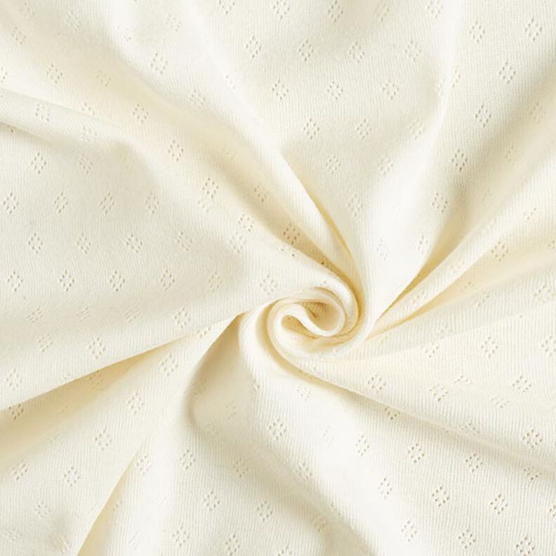 Jersey malha fina com padrão perfurado – branco sujo,  image number 2