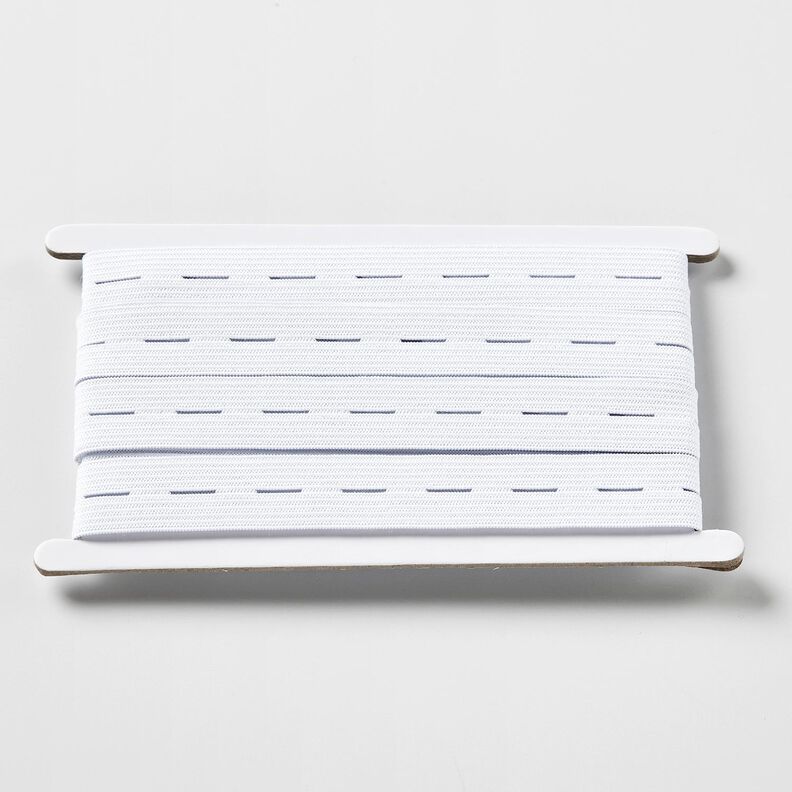 Elástico com casas de botão [3 m | 20 mm] – branco,  image number 1