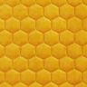 Tecido para estofos Veludo acolchoado Favos de mel – mostarda,  thumbnail number 1