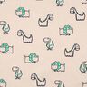 Flanela de algodão Dinossauros atrevidos | Poppy Fabrics – natural/verde esmeralda,  thumbnail number 1