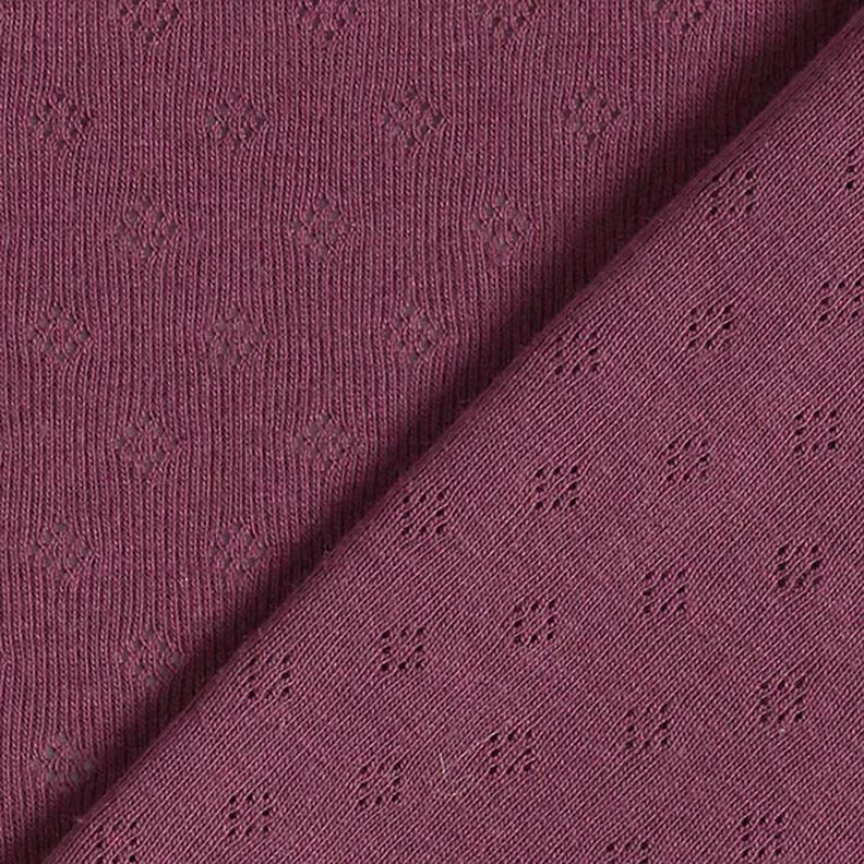 Jersey malha fina com padrão perfurado – beringela,  image number 4