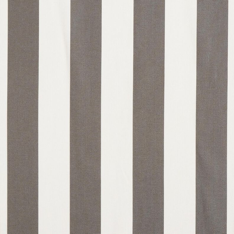 Tecido para exteriores Lona Riscas grossas – pedra cinzento/marfim,  image number 1