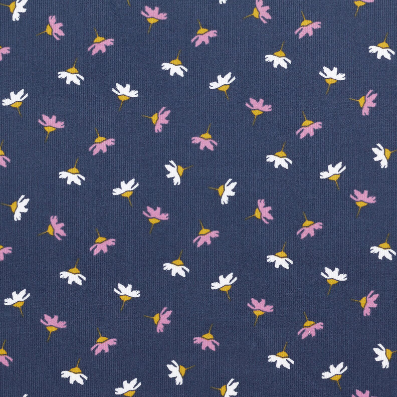 Bombazine para bebé Florzinhas – azul-marinho,  image number 1