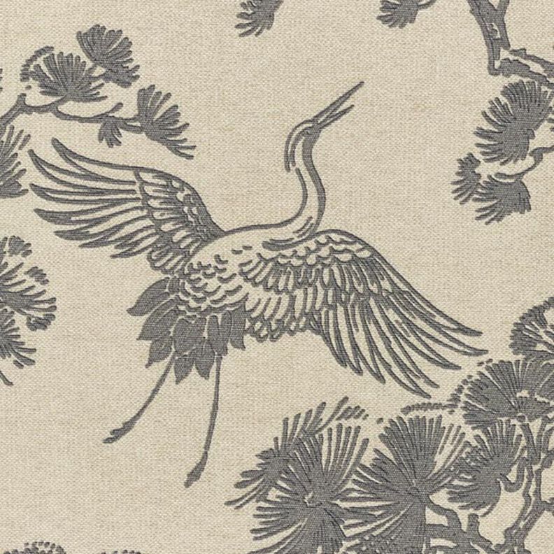 Tecido para decoração Lona Grou chinês – cor de areia/cinzento,  image number 6
