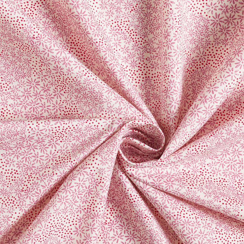 Popelina de algodão Sementes de flores – branco/púrpura média,  image number 3