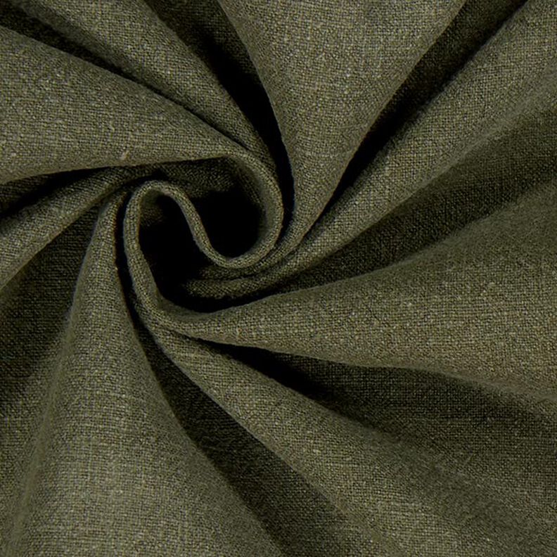 Tecido de linho pré-lavado – oliva escura,  image number 2