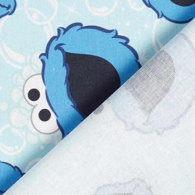 Tecido para decoração Cretone Monstro das Bolachas | CPLG – azul bebé/azul real,  image number 4