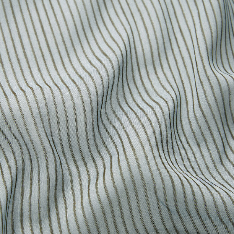 Chiffon de seda Riscas estreitas – azul claro/cinzento escuro,  image number 2