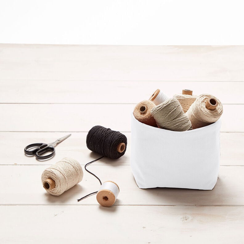 Tecido de algodão Cretone Liso – branco,  image number 7