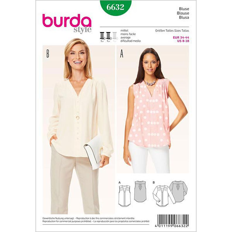 Blusa, Burda 6632,  image number 1