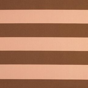 Tecido para decoração Lona Riscas alegres – salmão/castanho, 