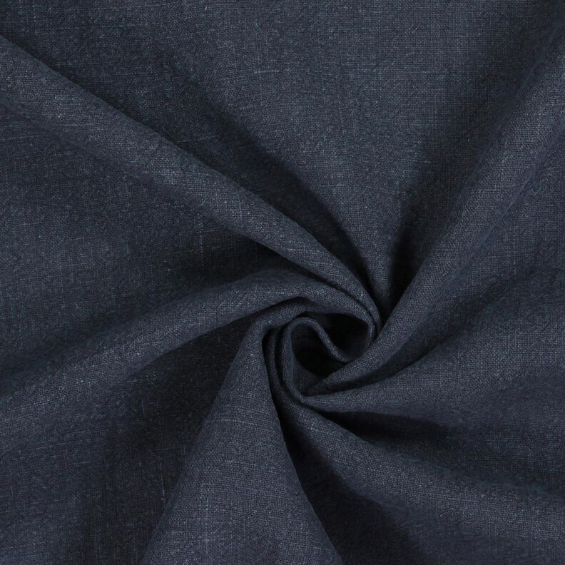 Tecido de mistura de rami lavado a pedra, qualidade pesada – azul-noite,  image number 1