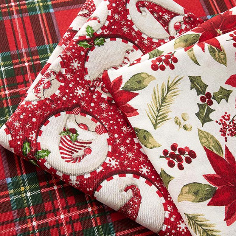 Tecido para decoração Lona Xadrez escocês – vermelho/verde pinheiro,  image number 5