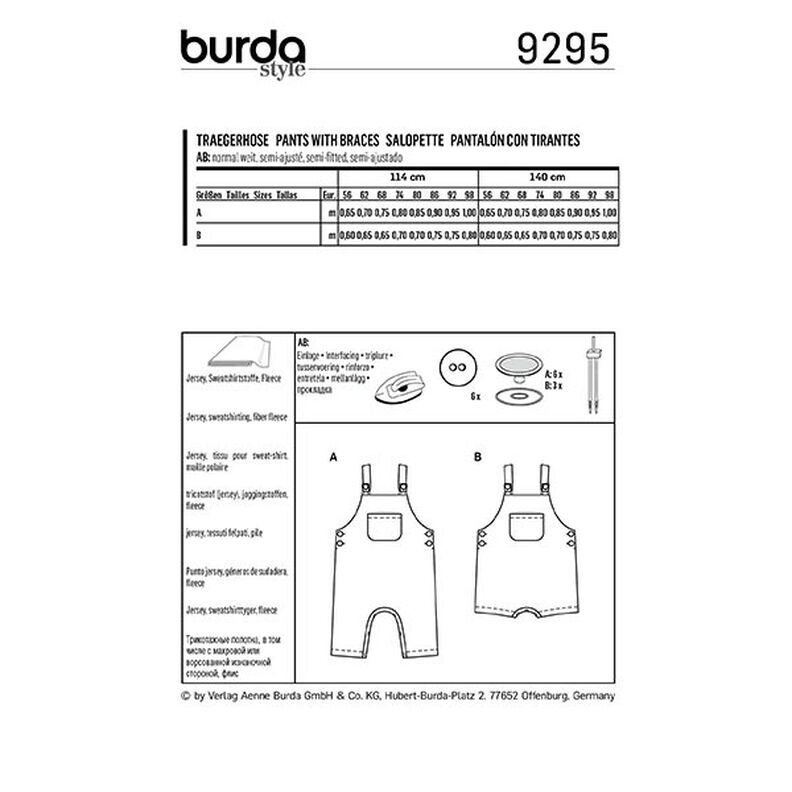 Spodnie, Burda 9295 | 56-98,  image number 9