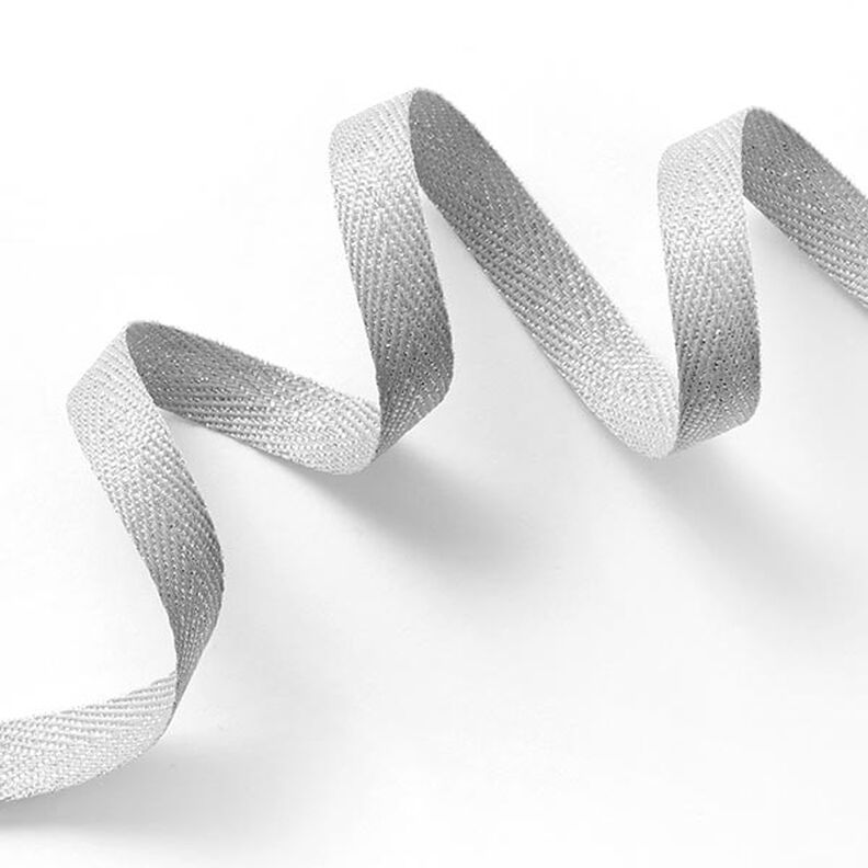 Fita de tecido Metálico [9 mm] – prateado/prata metálica,  image number 1