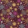 Tecido de algodão Popelina Mistura de estrelas – bordô/dourado,  thumbnail number 1