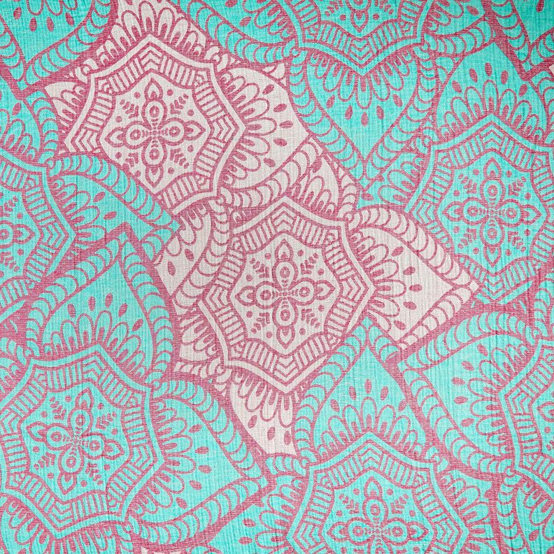 Moda de praia Toalha estilo hammam Ornamentos Jacquard – hortelã-pimenta/púrpura,  image number 1