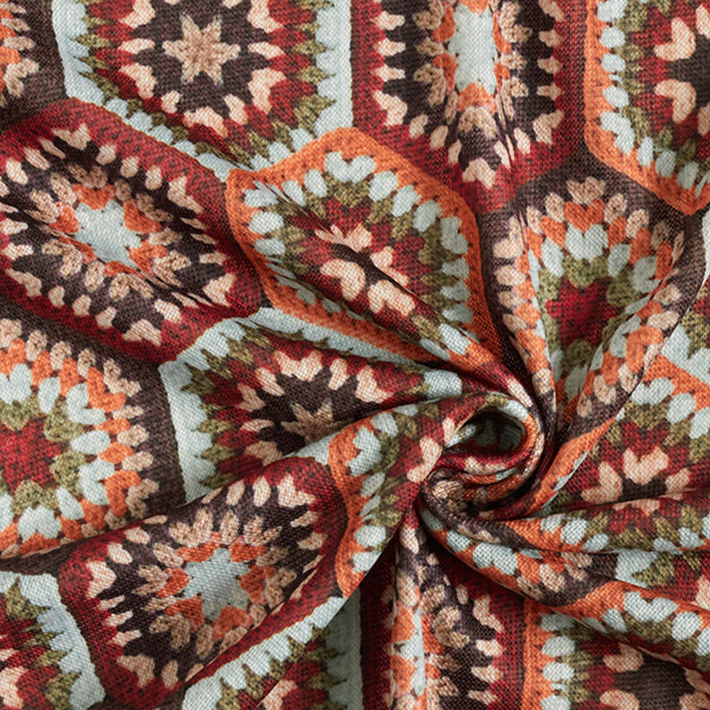 Malha fina Aspeto de crochê – vermelho/azul claro,  image number 3