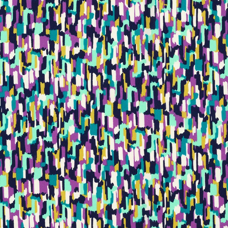 Tecido crepe Pinceladas &ndash; menta clara/vermelho violeta m&eacute;dio,  image number 1