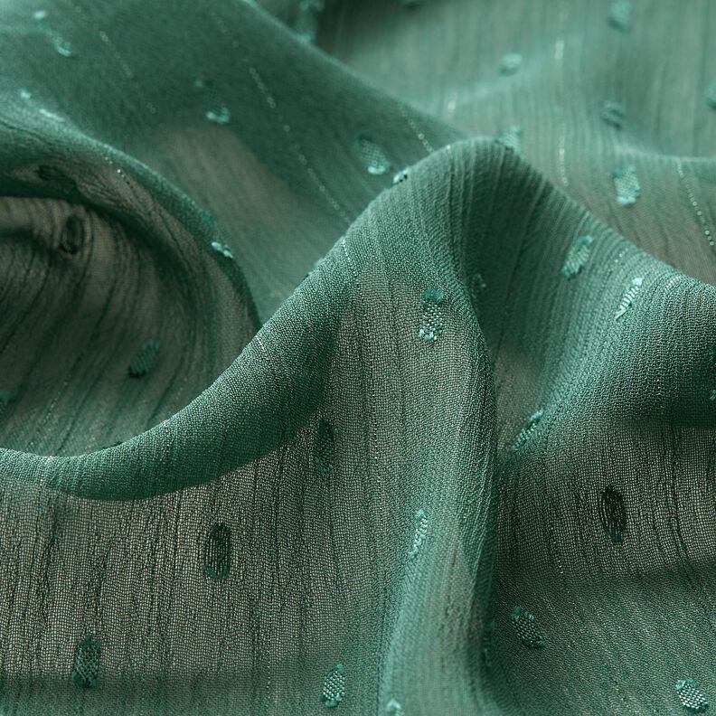 Chiffon Dobby Metálico Riscas de Giz – verde pinheiro/prata metálica,  image number 2