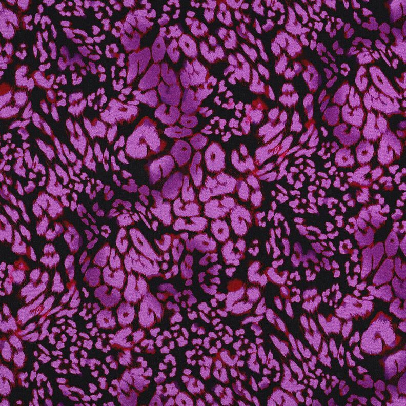 Viscose Stretch Estampado Leo Impressão digital – preto/vermelho violeta médio,  image number 1