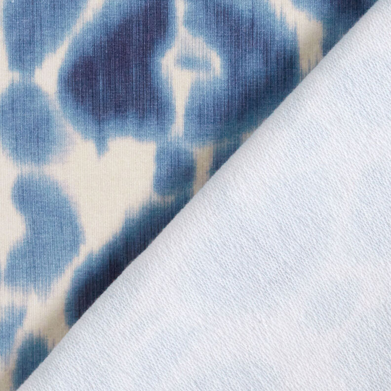 GOTS French Terry Padrão Leo Batik | TCC x LOOKS by Wolfgang Joop – azul brilhante/creme,  image number 6