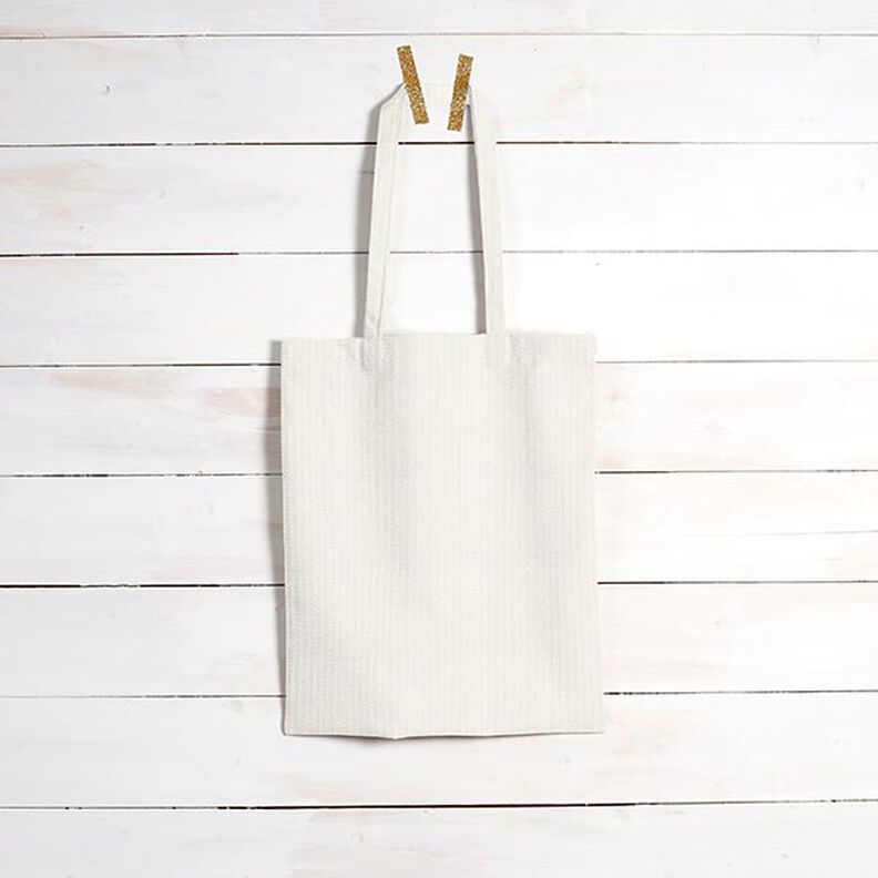 Tecido para decoração Jacquard Riscas discretas – branco sujo,  image number 7