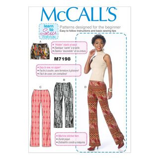 Calções|Calças, McCalls 7198 | 32 - 48, 