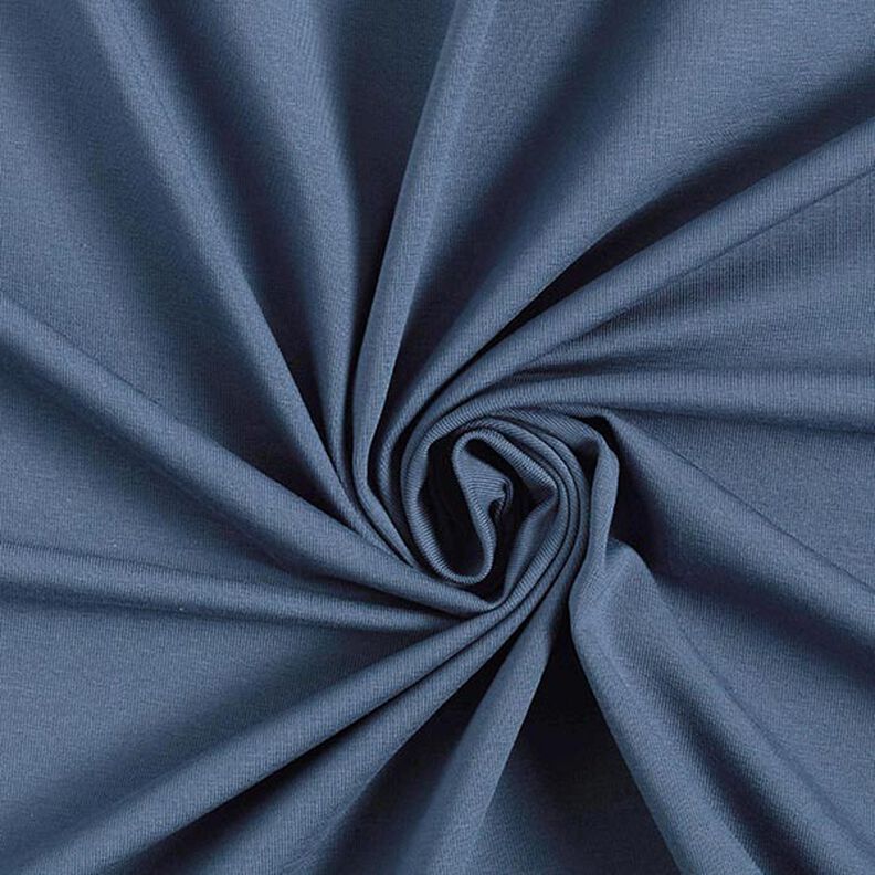 Jersey de algodão médio liso – azul ganga,  image number 1
