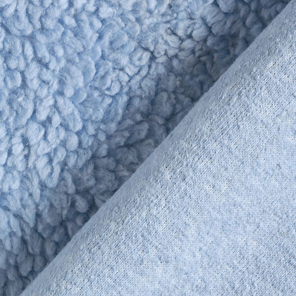 Sherpa de algodão lisa – azul claro,  image number 4