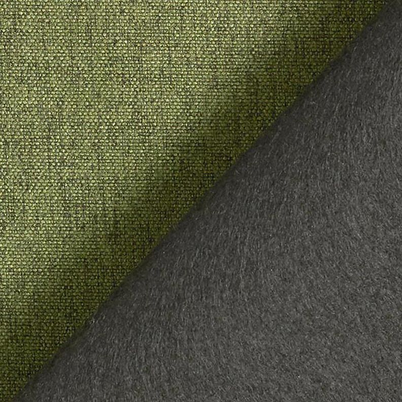 Tecido para estofos Melange fina – oliva escura,  image number 3