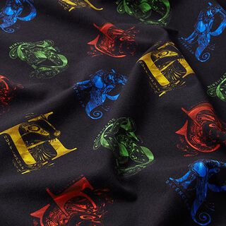 Jersey de algodão Tecido sob licença Harry Potter Iniciais e animais heráldicos | Warner Bros. –, 