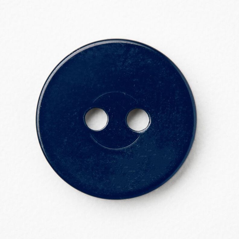 Botão de 2 furos brilhante [Ø 15 mm] – azul-noite,  image number 1