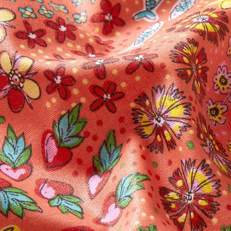 Algodão revestido Mistura marítima – cor de coral,  image number 2