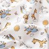 Popelina de algodão Animais bebés nas nuvens – branco,  thumbnail number 2