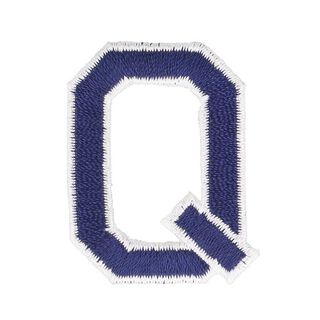 Aplicação Letra Q [ Altura: 4,6 cm ] – azul-marinho, 