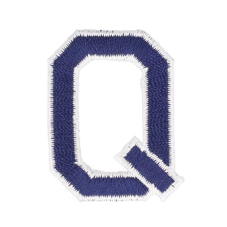 Aplicação Letra Q [ Altura: 4,6 cm ] – azul-marinho,  image number 1