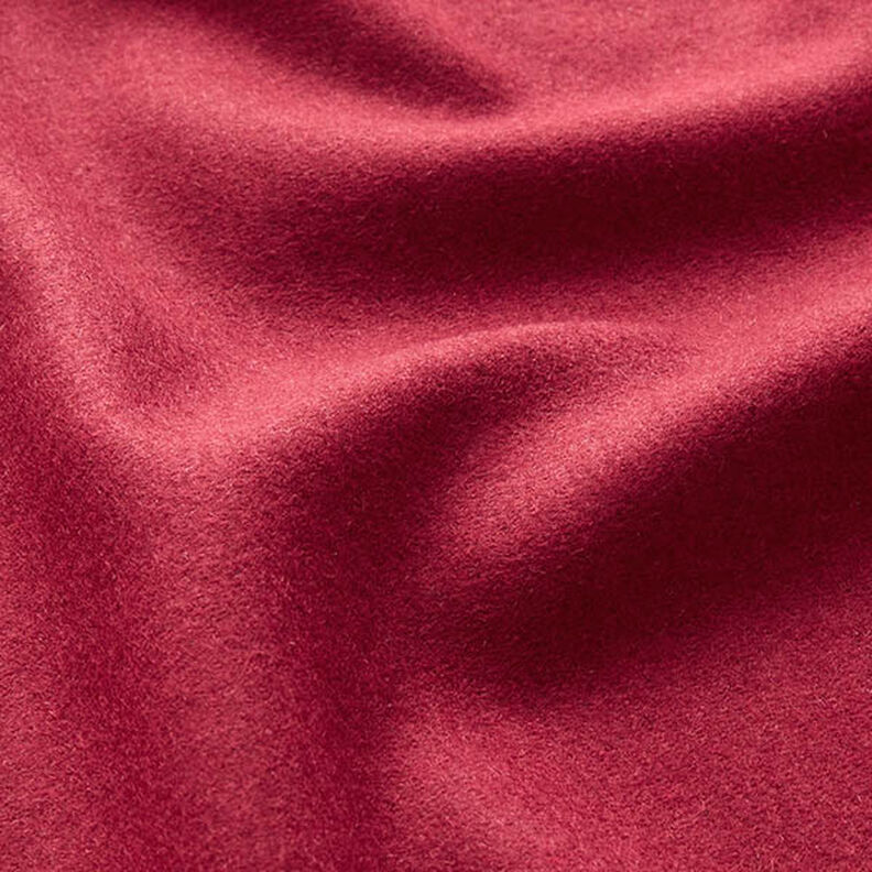 Tecido para sobretudos Mistura de lã Liso – vermelho escuro,  image number 2