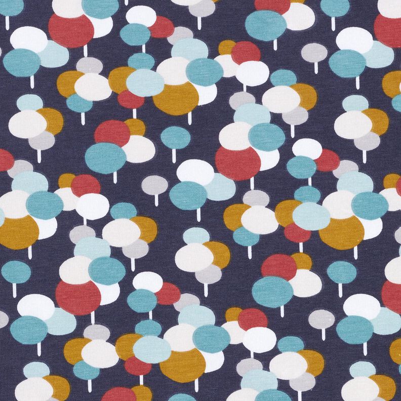 Jersey de algodão Árvores de sarapintas – azul-noite,  image number 1