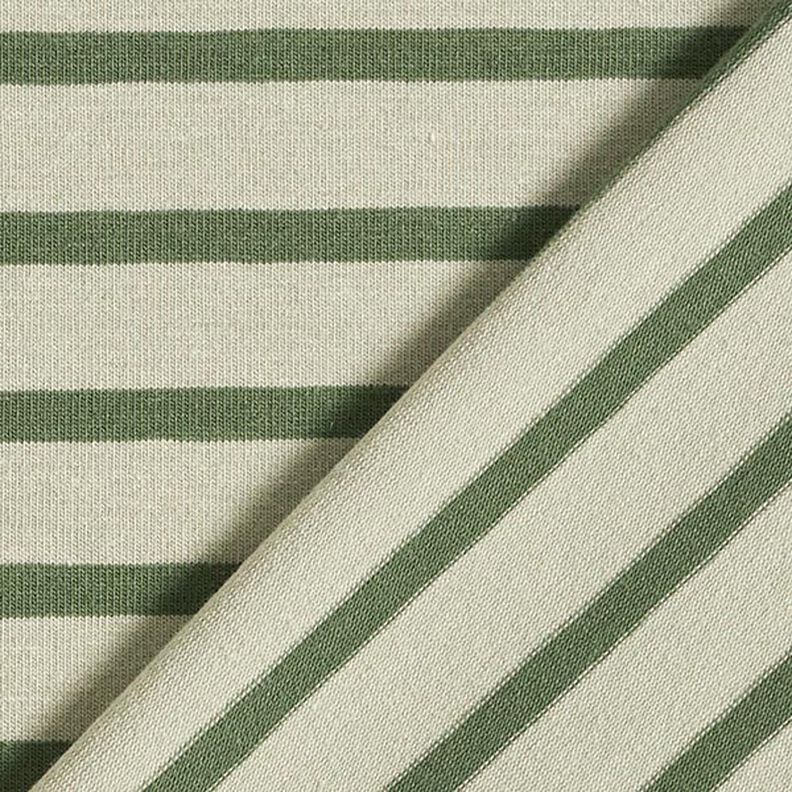 Jersey de algodão Riscas estreitas e largas – verde amarelado/verde-pinheiro,  image number 4