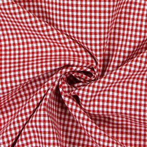 Tecido de algodão Xadrez Vichy 0,2 cm – vermelho/branco, 
