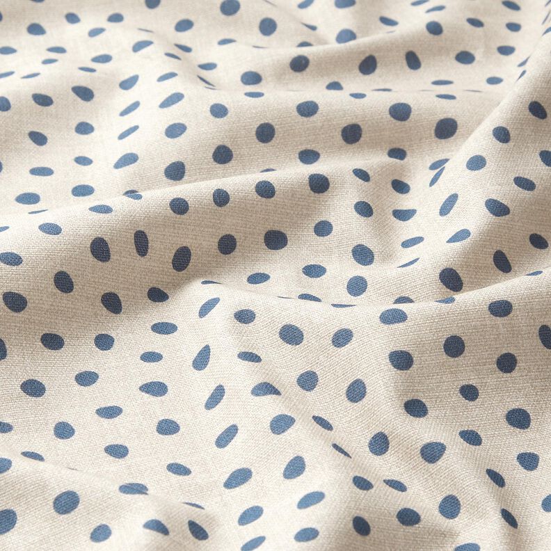 Tecido para decoração Meio linho Panamá Pintas soltas – azul/caju,  image number 2