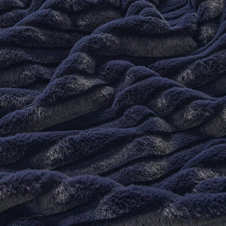 Pelo artificial Riscas diagonais largas – azul-noite,  image number 2