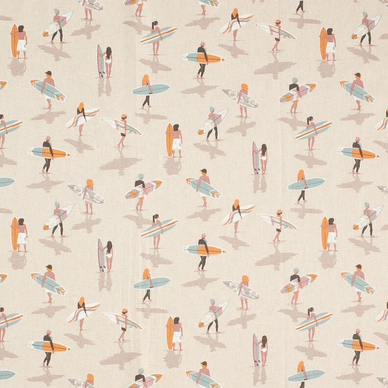 Tecido para decoração Meio linho Panamá Surfista – eucalipto/natural,  image number 1