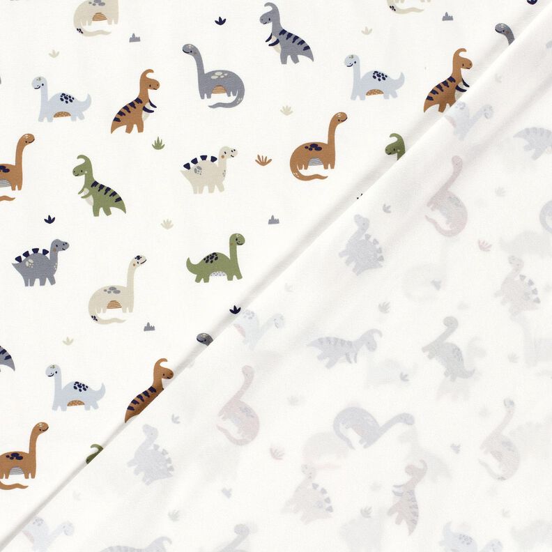 Jersey de algodão Dinossauros felizes – marfim/verde amarelado,  image number 4