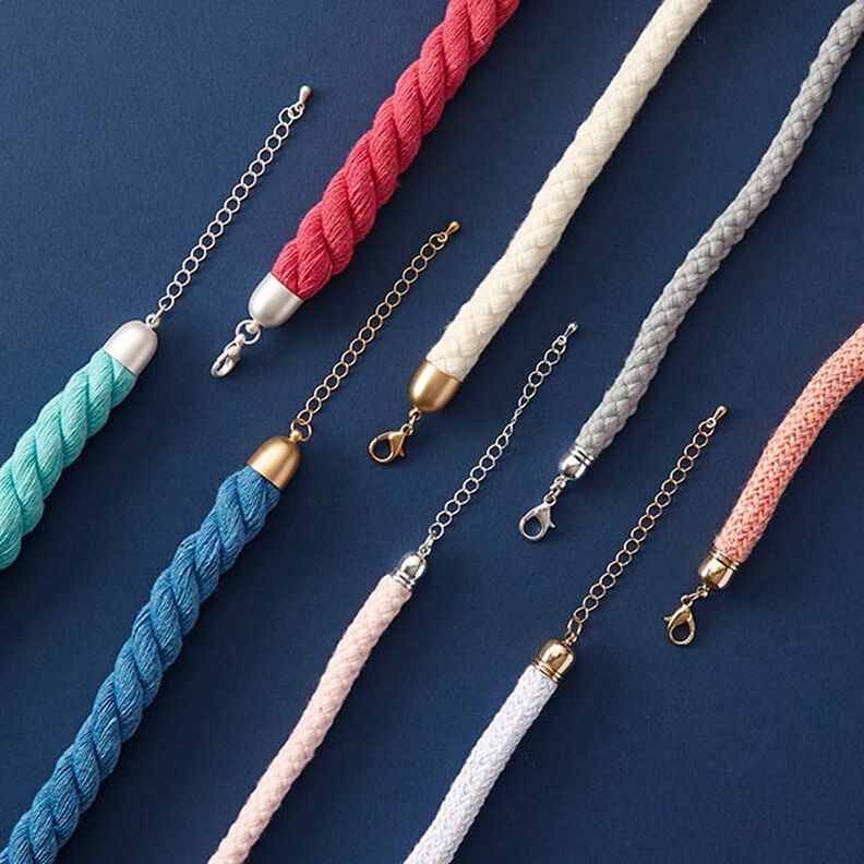 Cordão de algodão liso 76 - cinzento,  image number 3